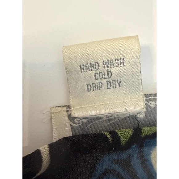 Y2K Charlotte Russe Floral Women Phoebe Buffay Green Blue Bell Sleeves Size L - Picture 10 of 11